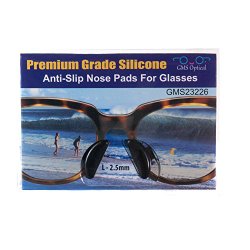 10 Pair Black – 2.5mm x 17mm Non-Slip Nose Pads for EyeGlasses by GMS Optical – Premium Grade Silicone