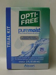(6 Pack) Opti-Free PureMoist Multi-Purpose Disinfecting Solution Trial Kit, 2 Fl. Oz. each