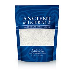 Ancient Minerals Magnesium Bath Flakes Single Use Pouch – 1.65 lb Bag