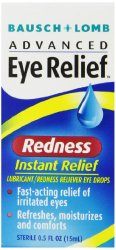 Bausch & Lomb Advanced Eye Relief Instant Redness Reliever, 0.5-Ounce Bottles (Pack of 4)
