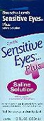 Bausch & Lomb Sensitive Eyes Plus Saline Solution-12 oz, 3 pack