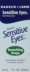 Bausch & Lomb Sensitive Eyes Rewetting  Drops, 1-Ounce Bottles (Pack of 3)