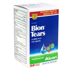 Bion Tears Lubricant Eye Drops, .015-Ounce Single-Use Vials in 28-Count Boxes (Pack of 2)