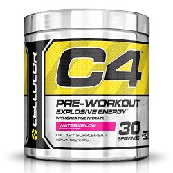 C4 Fitness Training Pre-Workout Supplement for Men and Women – Enhance Energy and Focus with Creatine Nitrate and Vitamin B12, Watermelon, 30 Servings 6.87 Ounce