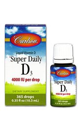 Carlson Labs Carlson Laboratories Super Daily D3 4000IU Supplement, 10.3 ml, 0.35 Fluid Ounce
