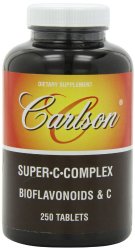 Carlson Labs Super C Complex, Bioflavonoids and C, 250 Tablets