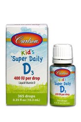 Carlson Super Daily D3 400 IU for Kids 0.35 fl.oz (10.3ml)