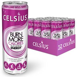 Celsius Sparkling Wild Berry, 12-Ounce (Pack of 12)
