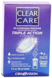 Clear Care Cleaning & Disinfection Solution-3 Ounce ,travel Pack, 3 Fluid Ounce