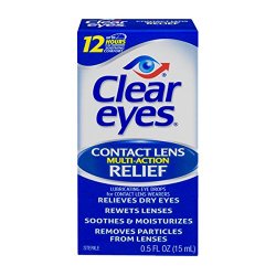Clear Eyes Contact Lens Relief Soothing Drops, 0.5 fl oz (15 ml)