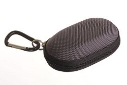 Contact Lens Storage Case with Carabiner in Grey