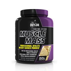 Cutler Nutrition 100% Pure Muscle Mass Professional Athlete Weight Gainer Powder, Vanilla Cookie, 5.8-Pound