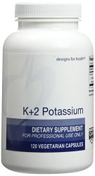 Designs for Health K+2 Potassium Vegetarian Capsules, 300mg, 120 Count