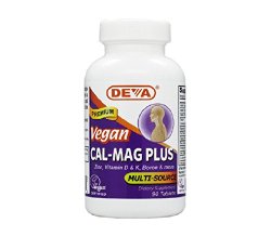 Deva Vegan Vitamins Calcium, Magnesium Plus  90 Tablets (Pack of 2)