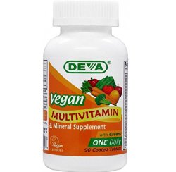 Deva Vegan Vitamins Daily Multivitamin & Mineral Supplement  90 tablets (Pack of 2)