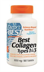 Doctor’s Best Best Collagen Types 1 and 3, 1000 mg. Tablets, 180-Count