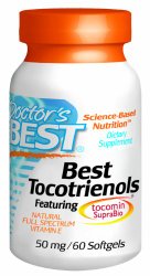 Doctor’s Best Tocotrienols Featuring Tocomin Suprabio 50 mg, 60 Count