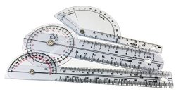 EMI Pocket 3 Piece Goniometer Set: Finger Goniometer, 6″ Goniometer, 180 Degree 6″ Goniometer EGM-430