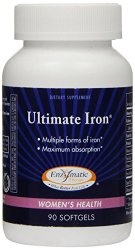 Enzymatic Therapy –  Ultimate Iron, 90 Softgels