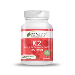 EZ Melts K2, 100 mcg, Fast Melting Tablets