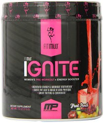 Fitmiss Ignite Pre-Workout Supplement, Fruit Punch, 7.6 oz.