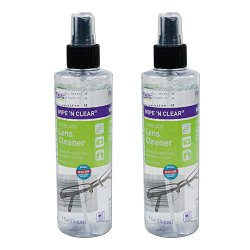 Flents Wipe ‘n Clear Spray Lens Cleaner-8 oz, 2 pack