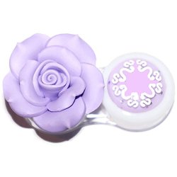 Flower Shaped Plastic Travel Colored Contact Lenses Case Storage
