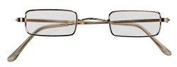 Forum Novelties Men’s Square Novelty Glasses, Metallic, One Size