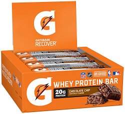 Gatorade Whey Protein Recover Bars, Chocolate Chip, 12 Count