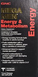 GNC Mega Men Energy & Metabolism 180 Caplets