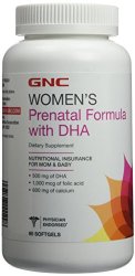 GNC Women’s Prenatal Formula with DHA 90 Softgels