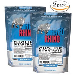 Hard Rhino Choline Bitartrate Powder, 1000 Grams