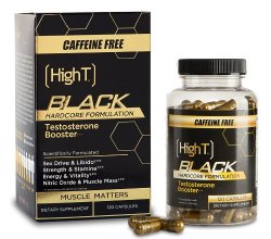 High T Black Caffeine Free, Testosterone Booster Pre Workout Hardcore Formulation – 120 capsules