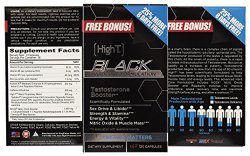 High T Black – Testosterone Booster – Pre Workout Hardcore Muscle Formulation – Bonus Size 152 capsules