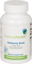 Histamine Block | Provides 20,000 HDU of Diamine Oxidase with Vitamin C | Supports Healthy Degradation of Food-Derived Histamine | 30 Easy-To-Swallow Vegetarian Capsules | Physician Formulated | Seeking Health