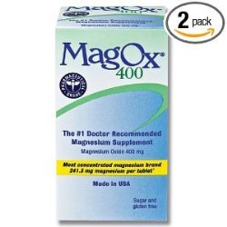 MagOx 400  Magnesium Supplement Tablets, 482.6 mg, 120-Count Bottles (Pack of 2)