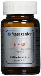 Metagenics, D3 5000, 120 Softgels