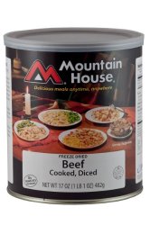 Mountain House, Diced Beef, Cooked