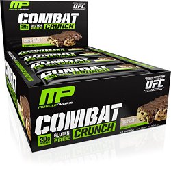 Muscle Pharm Combat Crunch Supplement, Chocolate Chip Cookie Dough, 12 Count, 26.67 Ounce