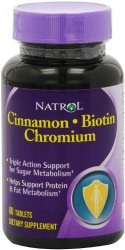 Natrol Cinnamon Chromium Biotin Tablets, 60-Count