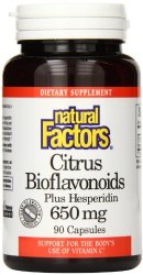 Natural Factors Citrus Bioflavonoids 650mg Capsules, 90-Count