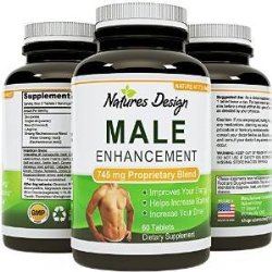 Natural Male Enhancement Supplement – 745 MG Potent and High Quality Capsules – Pure Maca Root, L-Arginine & Tongkat Ali Powder – Guaranteed By Natures Design