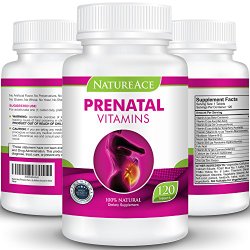 Nature Ace Prenatal Vitamins – #1 Rated By Mothers Around the World – 4 Month Supply