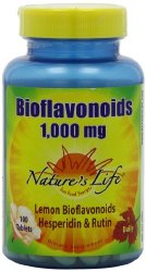 Nature’s Life Bioflavonoids Tablets, Lemon, 1000 Mg, 100 Count
