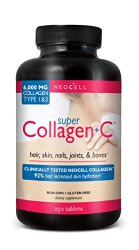 Neocell Super Collagen+C  Type 1 and 3, 6000mg plus Vitamin C, 250 Count
