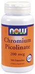 NOW Foods Chromium Picolinate 200mcg, 100 Capsules
