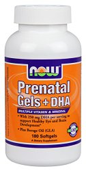 Now Foods Pre-Natal Multivitamin with DHA Softgels, 180 Count