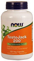 Now Foods Testo Jack 200 Extra Strength Veg Capsules, 120 Count
