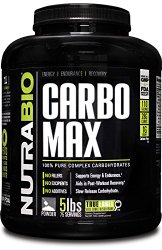NutraBio CarboMax Maltodextrin – NON-GMO – Unflavored -5 Pounds