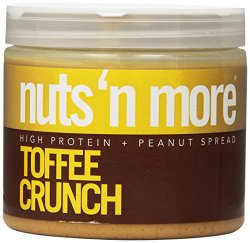 Nuts N More Peanut Butter Crunch, Toffee, 16 Ounce